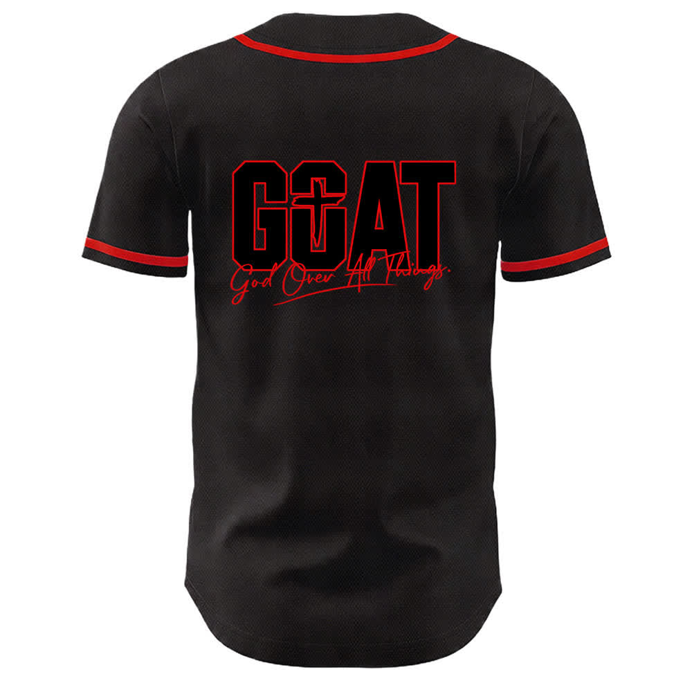 Christianartworkshop GOAT Gott über alles Einfaches Kreuz Unisex Baseballtrikot - image 7