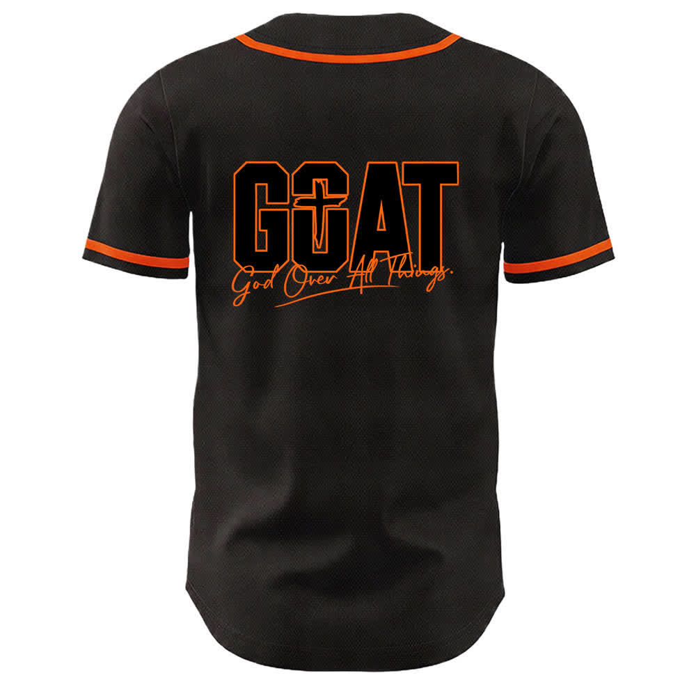 Christianartworkshop GOAT Gott über alles Einfaches Kreuz Unisex Baseballtrikot - image 10