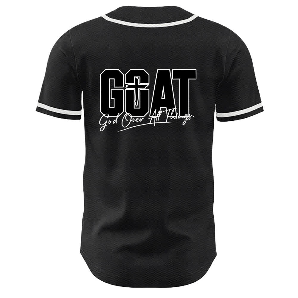 Christianartworkshop GOAT Gott über alles Einfaches Kreuz Unisex Baseballtrikot - image 4