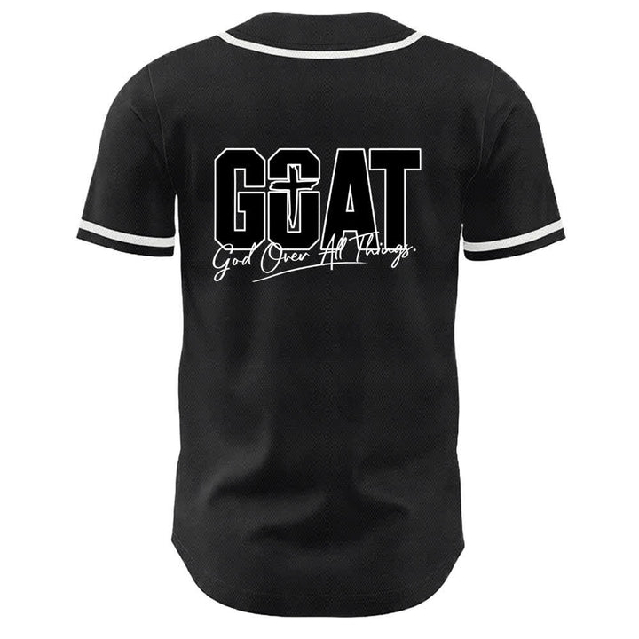Christianartworkshop GOAT Gott über alles Einfaches Kreuz Unisex Baseballtrikot - image 4