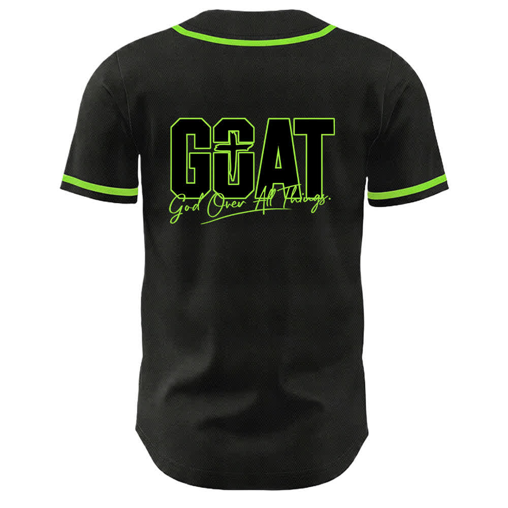 Christianartworkshop GOAT Gott über alles Einfaches Kreuz Unisex Baseballtrikot - image 16