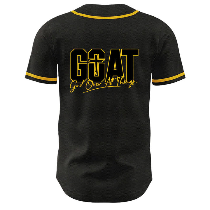 Christianartworkshop GOAT Gott über alles Einfaches Kreuz Unisex Baseballtrikot - image 1