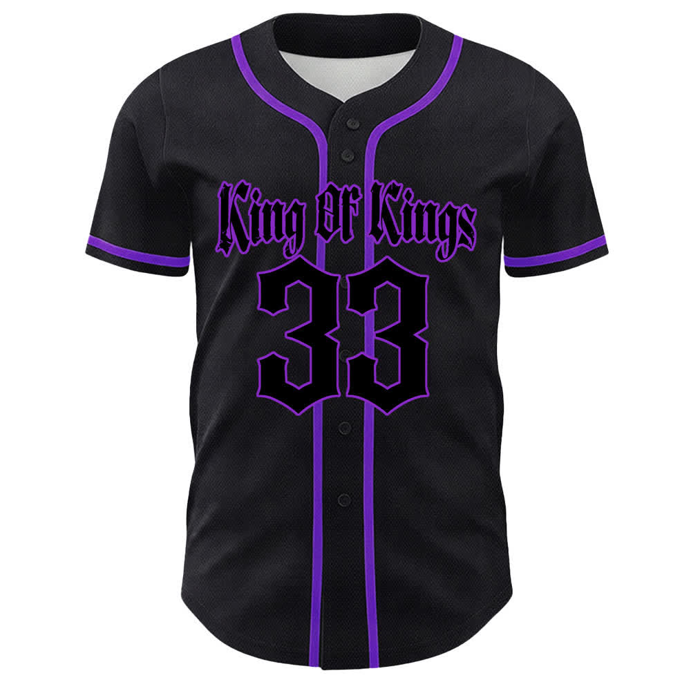 Christianartworkshop King Of Kings Nummer 33 Jesus trägt Kreuz Unisex Baseballtrikot - image 19