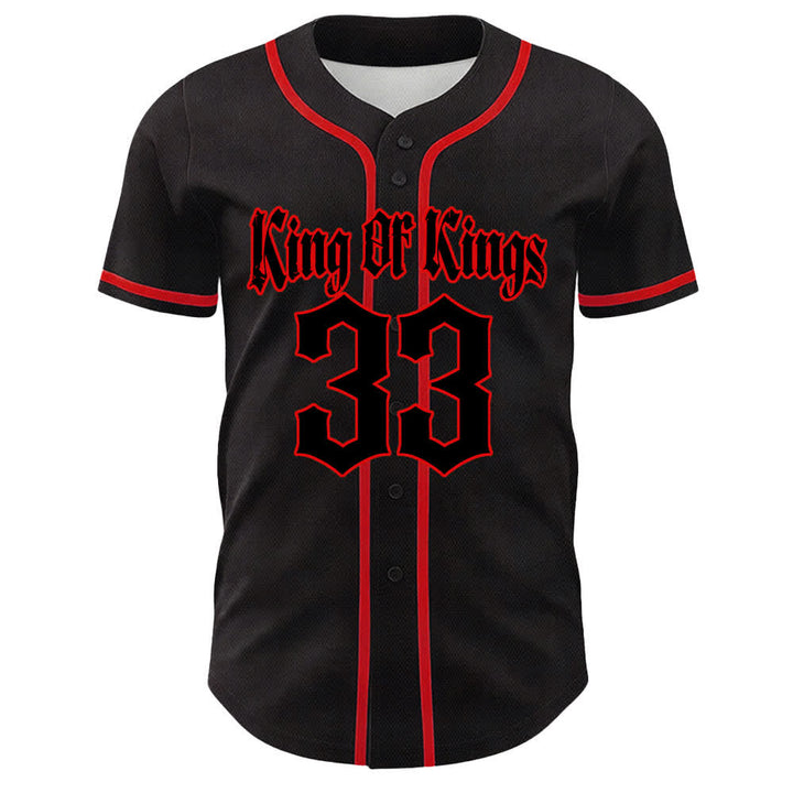 Christianartworkshop King Of Kings Nummer 33 Jesus trägt Kreuz Unisex Baseballtrikot - image 7