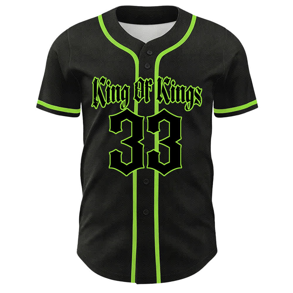 Christianartworkshop King Of Kings Nummer 33 Jesus trägt Kreuz Unisex Baseballtrikot - image 16