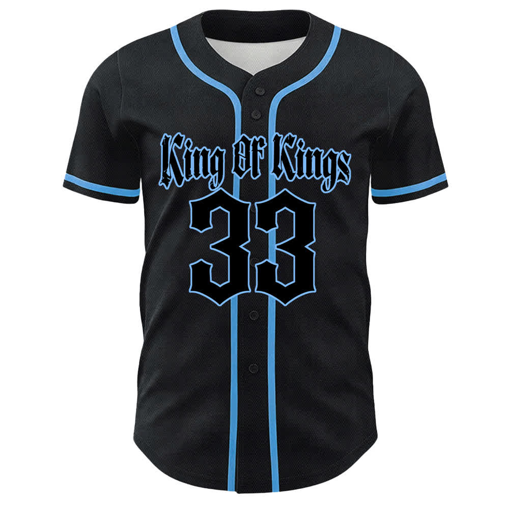 Christianartworkshop King Of Kings Nummer 33 Jesus trägt Kreuz Unisex Baseballtrikot - image 13