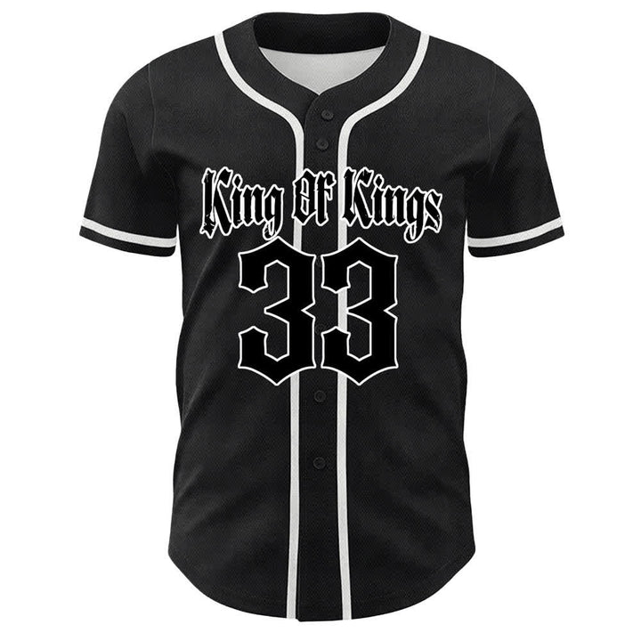 Christianartworkshop King Of Kings Nummer 33 Jesus trägt Kreuz Unisex Baseballtrikot - image 4