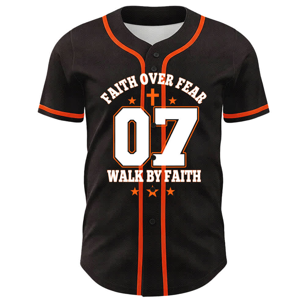 Christianartworkshop Glaube statt Angst Gehe an der Angst vorbei Nummer 07 Taubenkreuz Unisex-Baseballtrikot - image 10