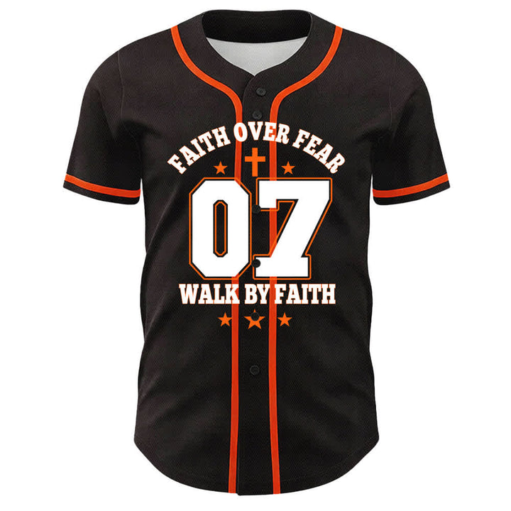 Christianartworkshop Glaube statt Angst Gehe an der Angst vorbei Nummer 07 Taubenkreuz Unisex-Baseballtrikot - image 10