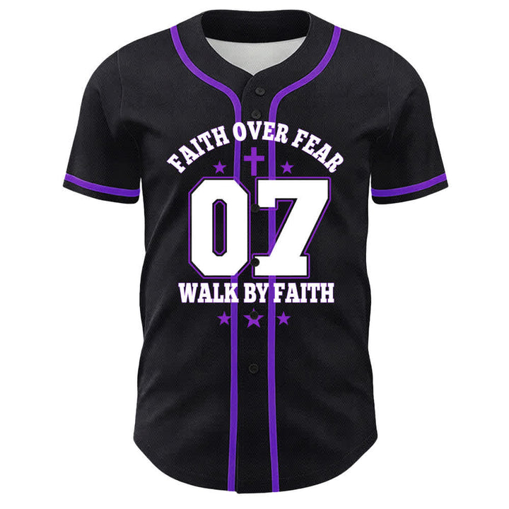 Christianartworkshop Glaube statt Angst Gehe an der Angst vorbei Nummer 07 Taubenkreuz Unisex-Baseballtrikot - image 19