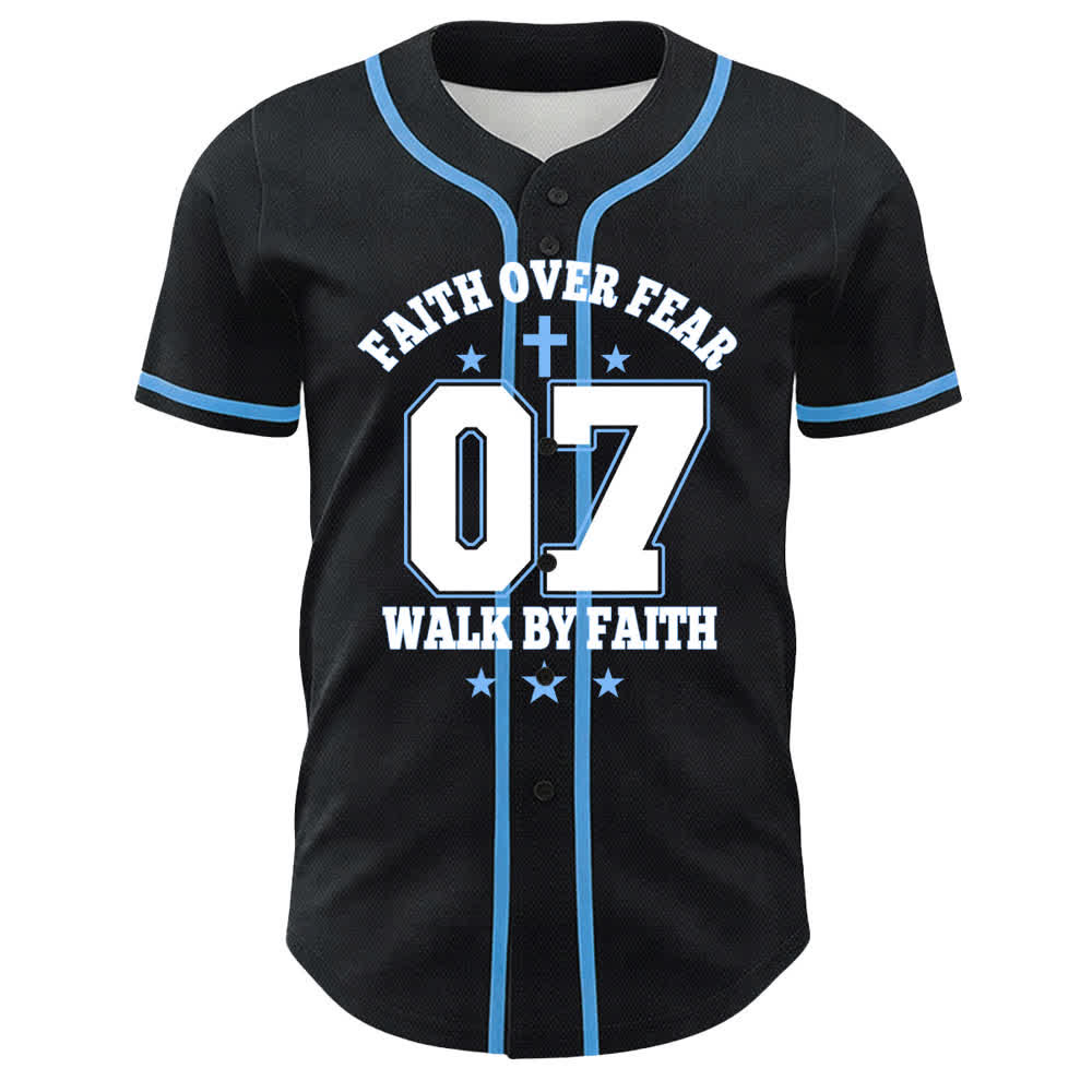 Christianartworkshop Glaube statt Angst Gehe an der Angst vorbei Nummer 07 Taubenkreuz Unisex-Baseballtrikot - image 13