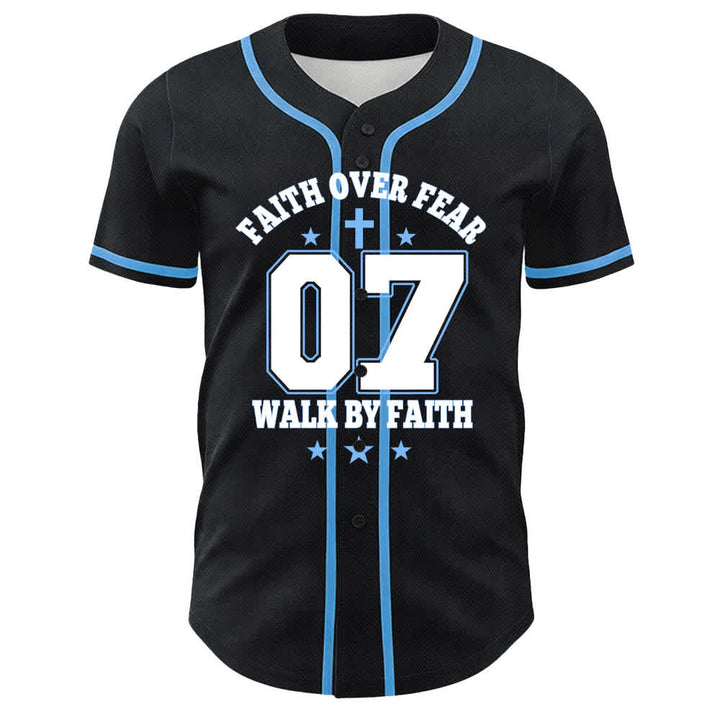 Christianartworkshop Glaube statt Angst Gehe an der Angst vorbei Nummer 07 Taubenkreuz Unisex-Baseballtrikot - image 13
