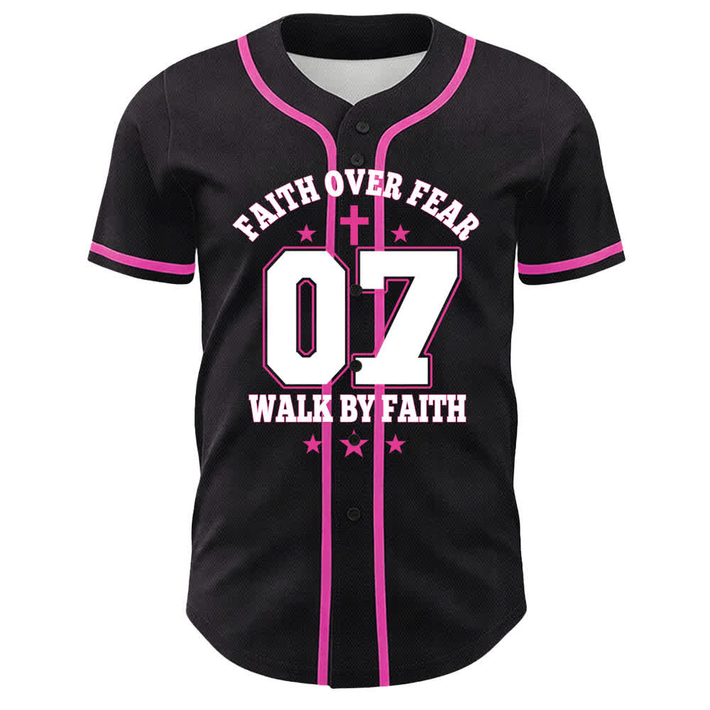 Christianartworkshop Glaube statt Angst Gehe an der Angst vorbei Nummer 07 Taubenkreuz Unisex-Baseballtrikot - image 22