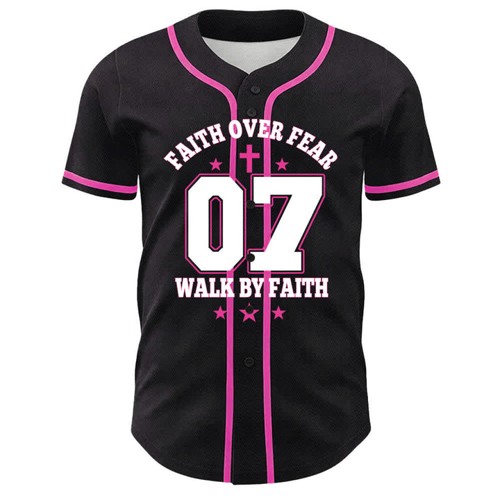 Christianartworkshop Glaube statt Angst Gehe an der Angst vorbei Nummer 07 Taubenkreuz Unisex-Baseballtrikot - image 22