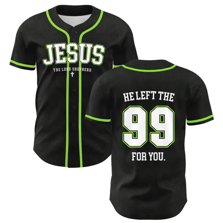 Christianartworkshop Jesus He Left The 99 For You Unisex Baseball Jersey - Hellgrün - 5XL - image 18