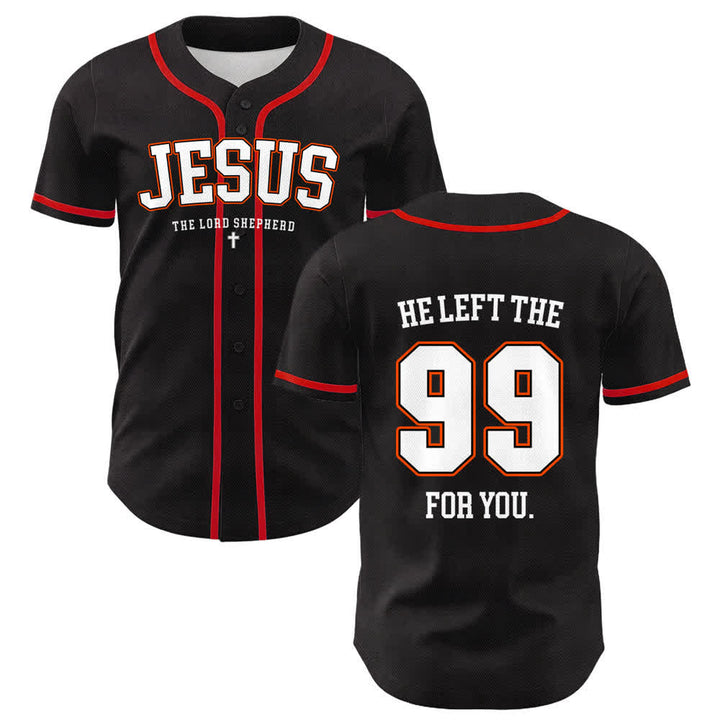 Christianartworkshop Jesus He Left The 99 For You Unisex Baseball Jersey - Rot - 5XL - image 12