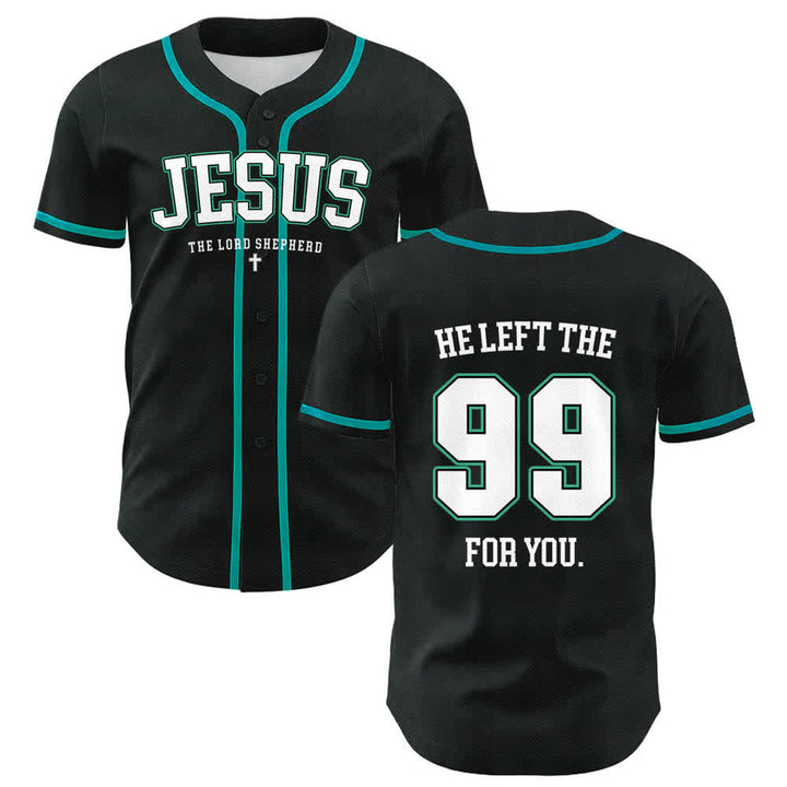 Christianartworkshop Jesus He Left The 99 For You Unisex Baseball Jersey - Dunkelgrün - 5XL - image 24