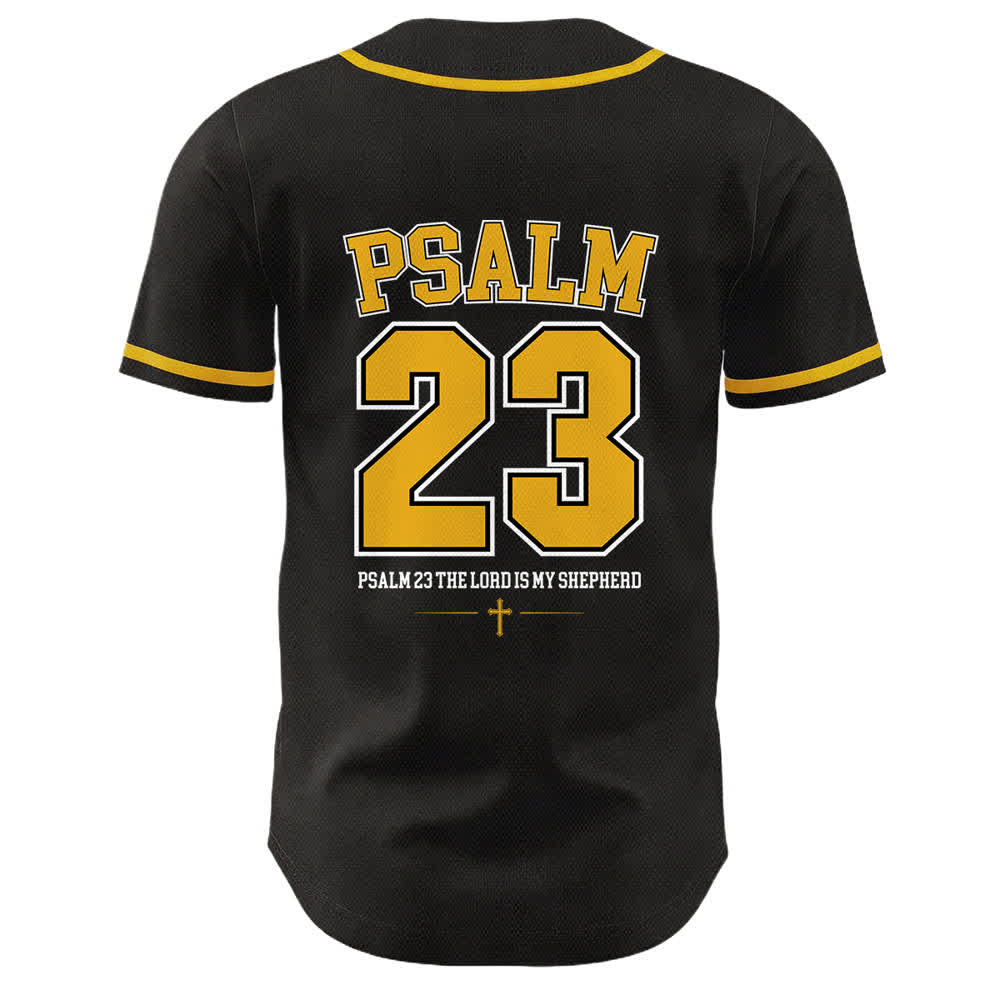 Christianartworkshop Jesus Psalm 23 Der Herr ist mein Hirte Unisex Baseballtrikot - image 1