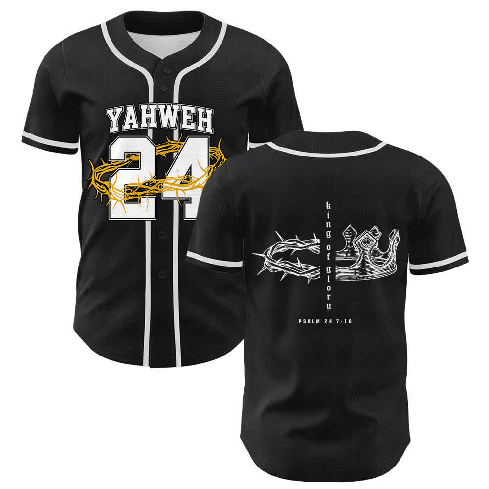 Christianartworkshop Jahwe 24 König der Herrlichkeit Psalm 24 Unisex-Baseballtrikot - Weiß - 5XL - image 18