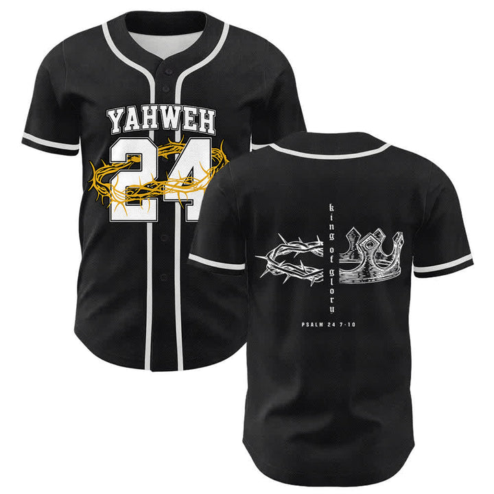 Christianartworkshop Jahwe 24 König der Herrlichkeit Psalm 24 Unisex-Baseballtrikot - Weiß - 5XL - image 18