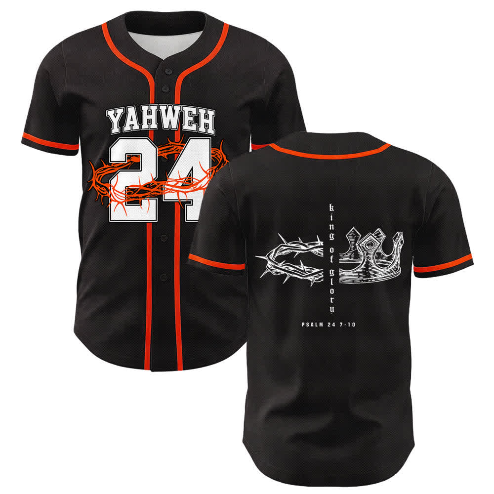 Christianartworkshop Jahwe 24 König der Herrlichkeit Psalm 24 Unisex-Baseballtrikot - Orange - 5XL - image 12
