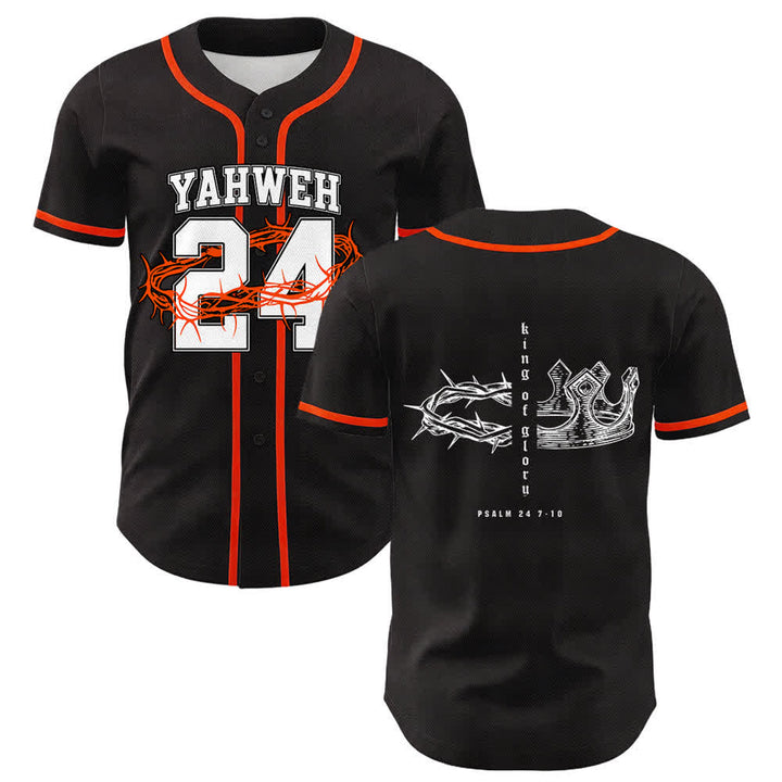 Christianartworkshop Jahwe 24 König der Herrlichkeit Psalm 24 Unisex-Baseballtrikot - Orange - 5XL - image 12
