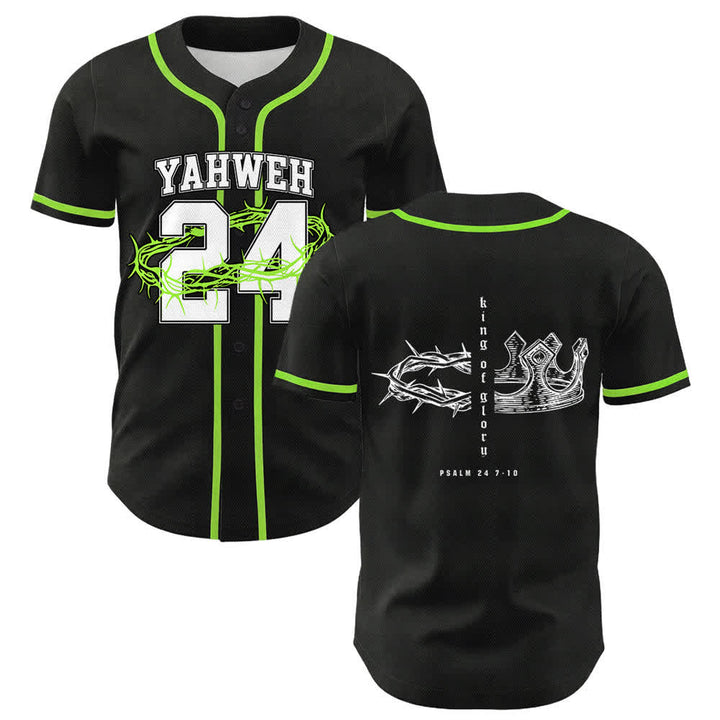 Christianartworkshop Jahwe 24 König der Herrlichkeit Psalm 24 Unisex-Baseballtrikot - Hellgrün - 5XL - image 15