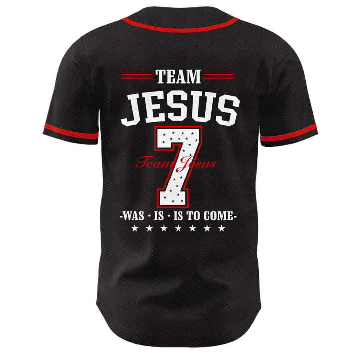 Christianartworkshop Team Jesus Nummer 7 Was Ist Ist Kommt Unisex Baseballtrikot - image 13
