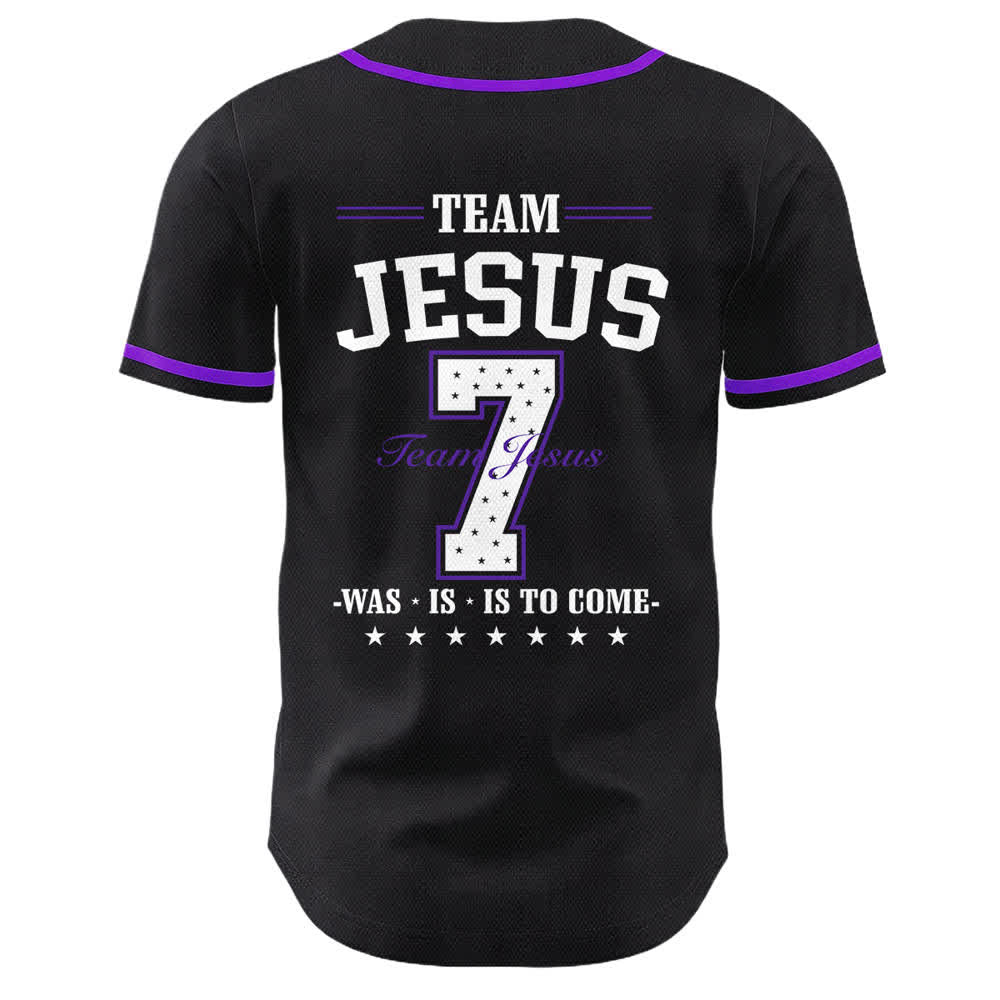 Christianartworkshop Team Jesus Nummer 7 Was Ist Ist Kommt Unisex Baseballtrikot - image 22