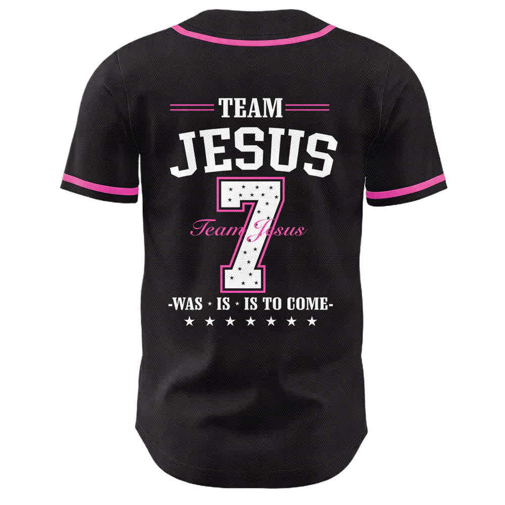 Christianartworkshop Team Jesus Nummer 7 Was Ist Ist Kommt Unisex Baseballtrikot - image 10