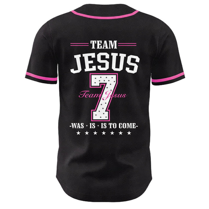 Christianartworkshop Team Jesus Nummer 7 Was Ist Ist Kommt Unisex Baseballtrikot - image 10
