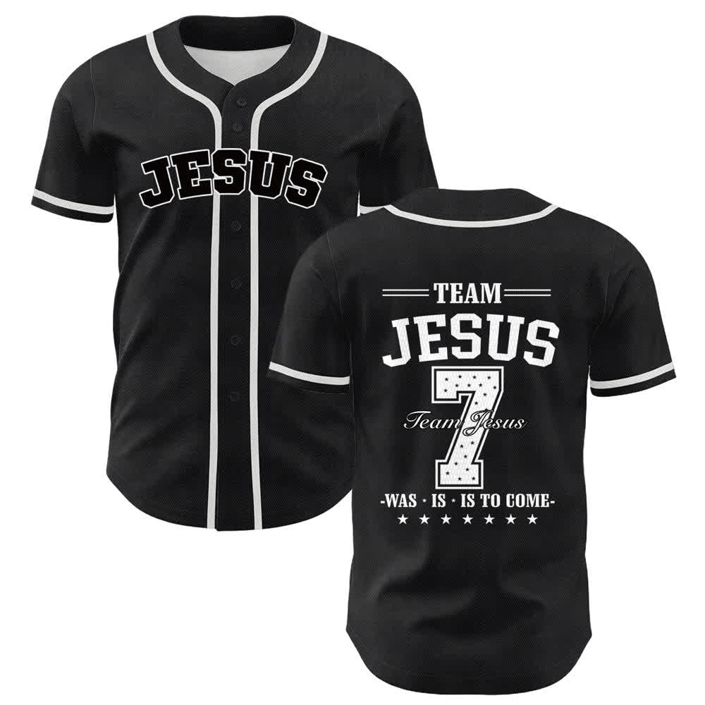 Christianartworkshop Team Jesus Nummer 7 Was Ist Ist Kommt Unisex Baseballtrikot - Weiß - 5XL - image 6