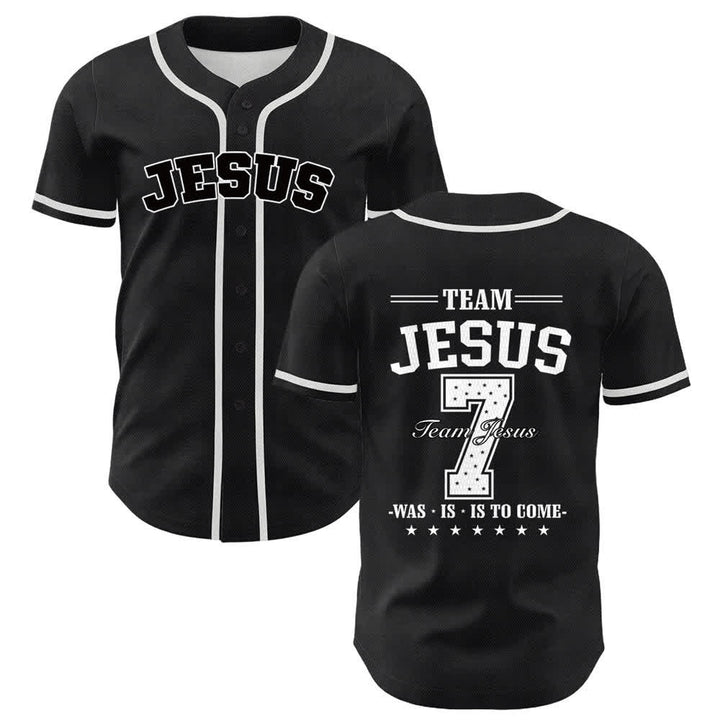 Christianartworkshop Team Jesus Nummer 7 Was Ist Ist Kommt Unisex Baseballtrikot - Weiß - 5XL - image 6
