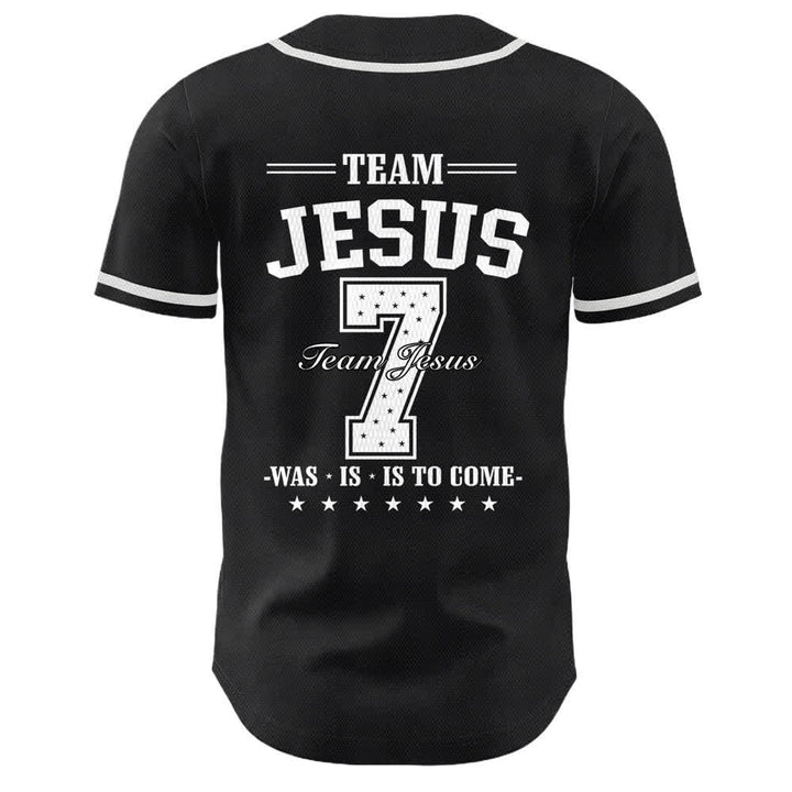 Christianartworkshop Team Jesus Nummer 7 Was Ist Ist Kommt Unisex Baseballtrikot - image 7