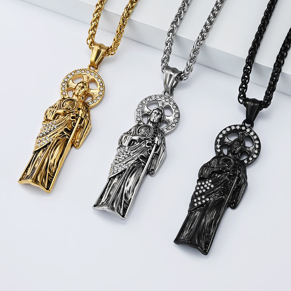 Christianartworkshop Strass-Halo-Anhänger mit dem Heiligen Judas Thaddäus in Kuba: Symbol verzweifelter Rettung - image 0