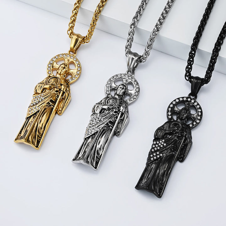 Christianartworkshop Strass-Halo-Anhänger mit dem Heiligen Judas Thaddäus in Kuba: Symbol verzweifelter Rettung - image 0