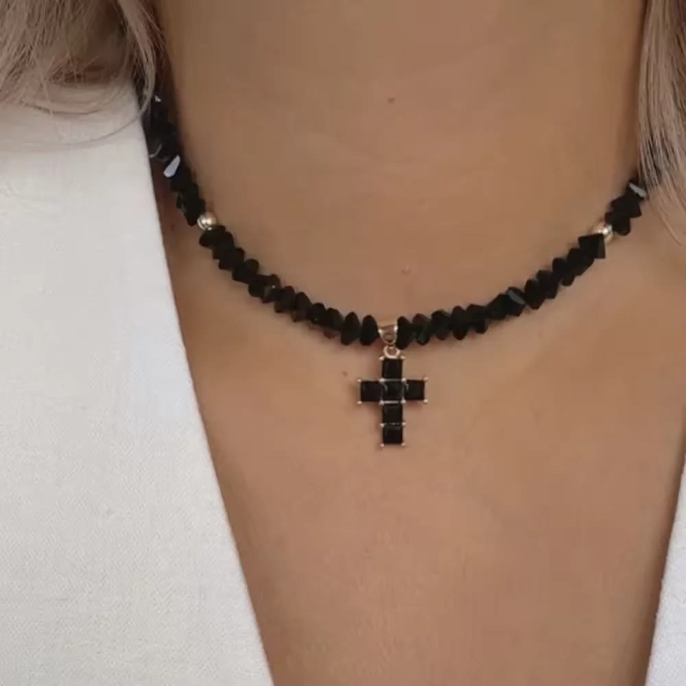 Christianartworkshop Armband mit facettiertem Kristallperlenkreuz: Symbol funkelnden himmlischen Segens - image 11