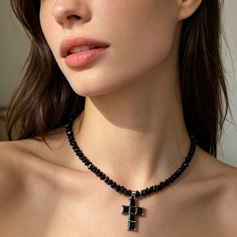 Christianartworkshop Armband mit facettiertem Kristallperlenkreuz: Symbol funkelnden himmlischen Segens - image 12