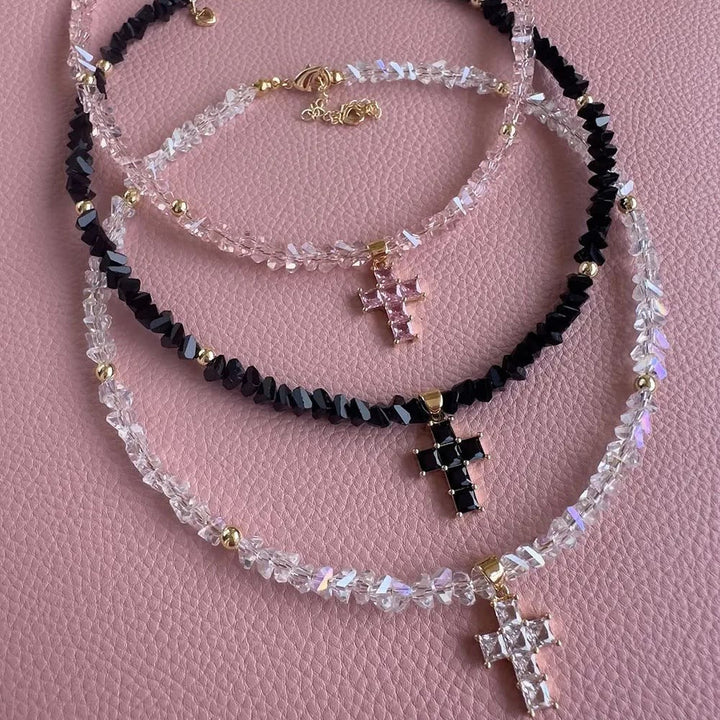 Christianartworkshop Armband mit facettiertem Kristallperlenkreuz: Symbol funkelnden himmlischen Segens - image 3
