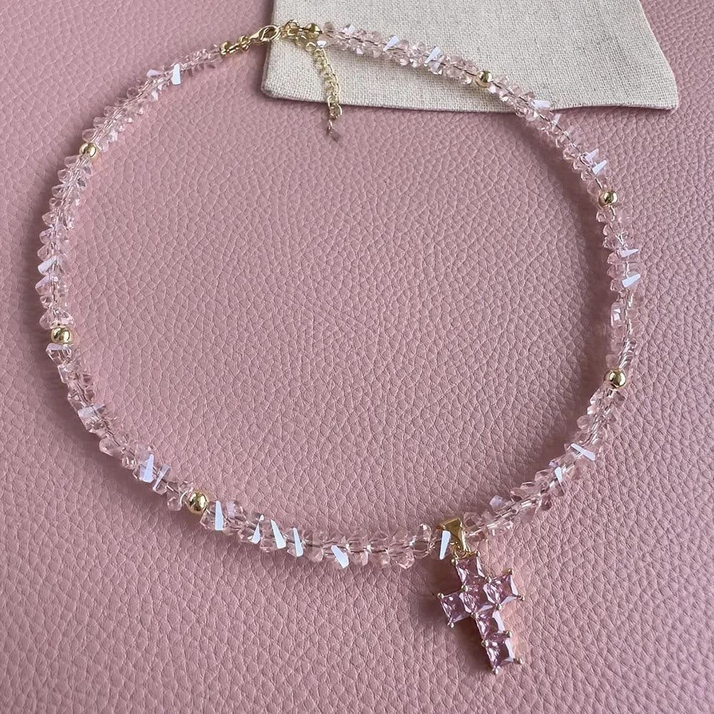 Christianartworkshop Armband mit facettiertem Kristallperlenkreuz: Symbol funkelnden himmlischen Segens - image 5