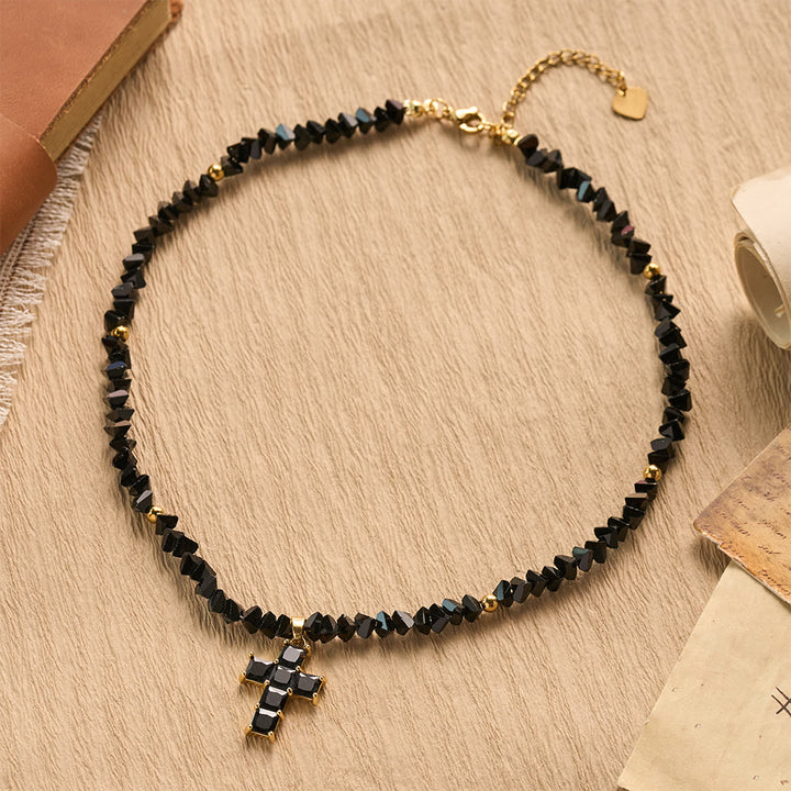 Christianartworkshop Armband mit facettiertem Kristallperlenkreuz: Symbol funkelnden himmlischen Segens - image 13