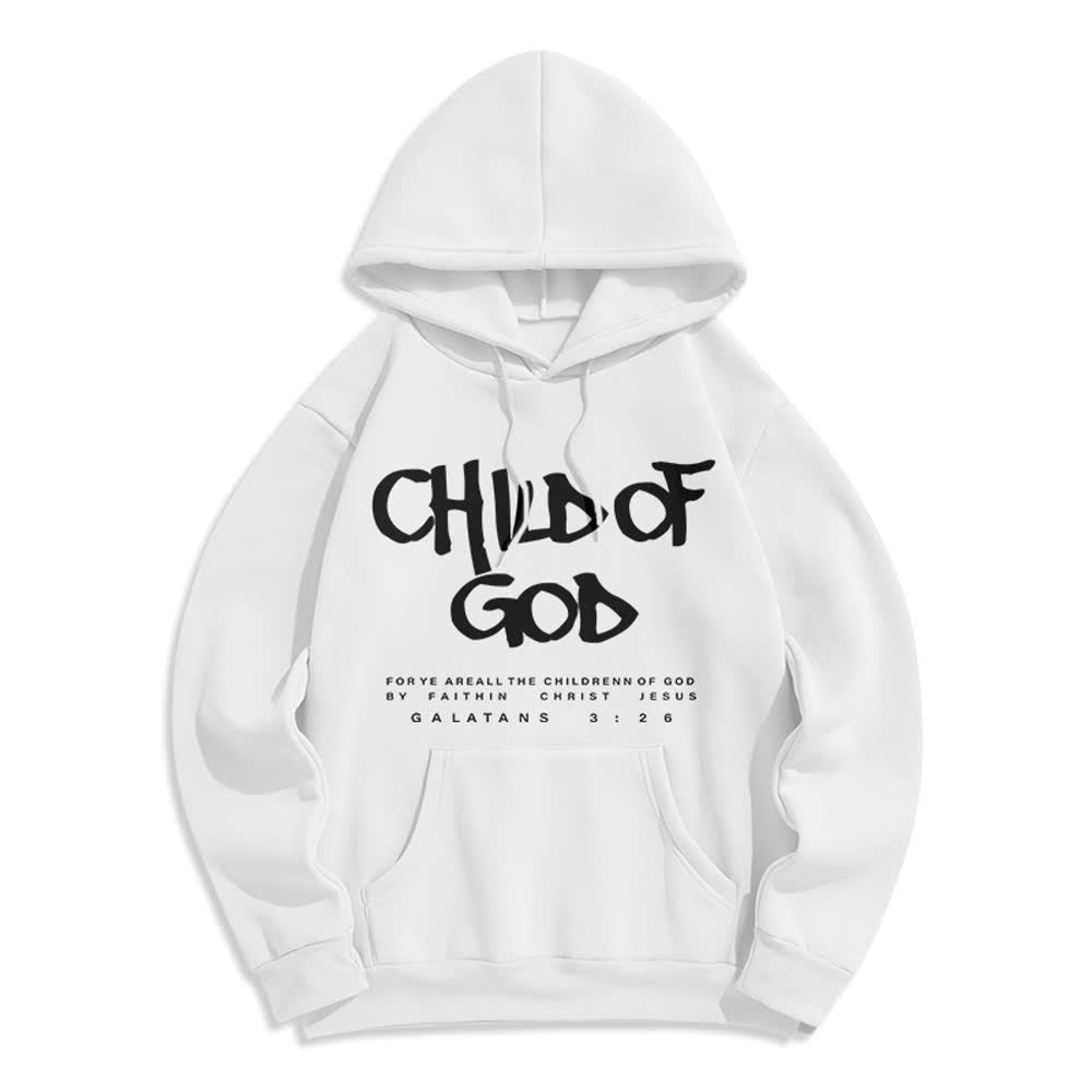 Christianartworkshop Kind Gottes Galater 3,26 Glaube Fleecegefütterter Polyester-Hoodie - Weiß - 2XL - image 7