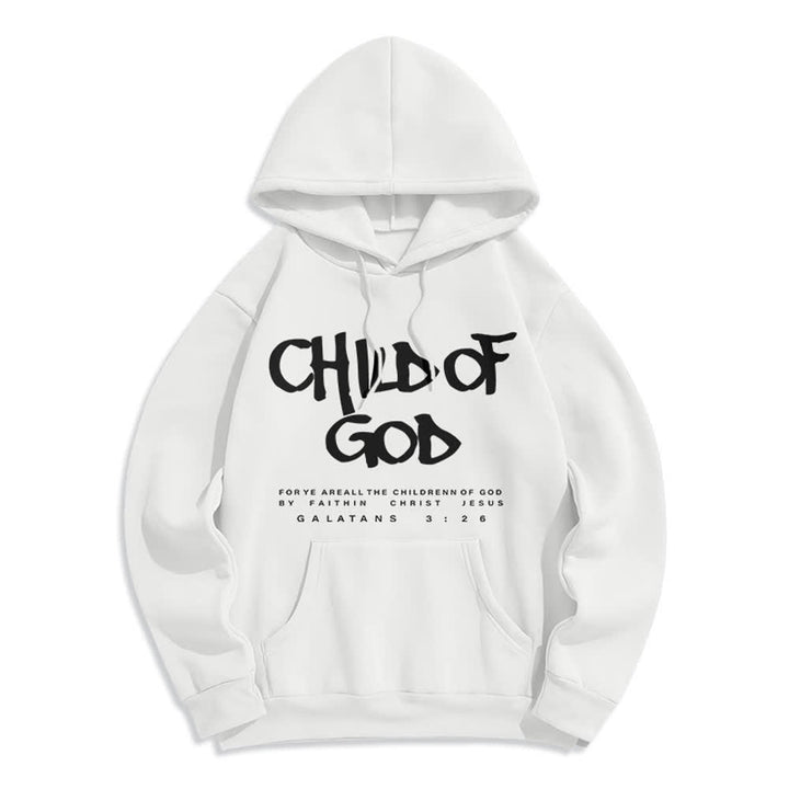 Christianartworkshop Kind Gottes Galater 3,26 Glaube Fleecegefütterter Polyester-Hoodie - Weiß - 2XL - image 7