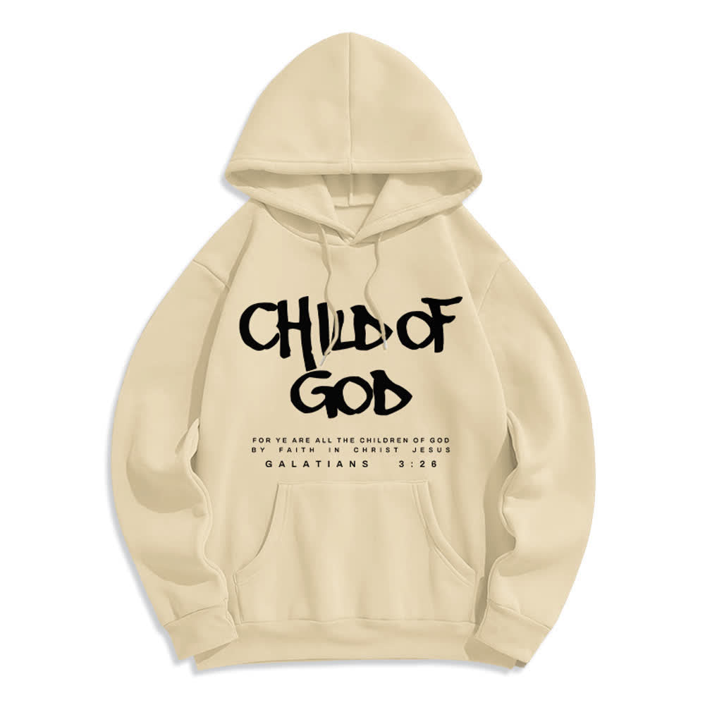 Christianartworkshop Kind Gottes Galater 3,26 Glaube Fleecegefütterter Polyester-Hoodie - Beige - 2XL - image 5