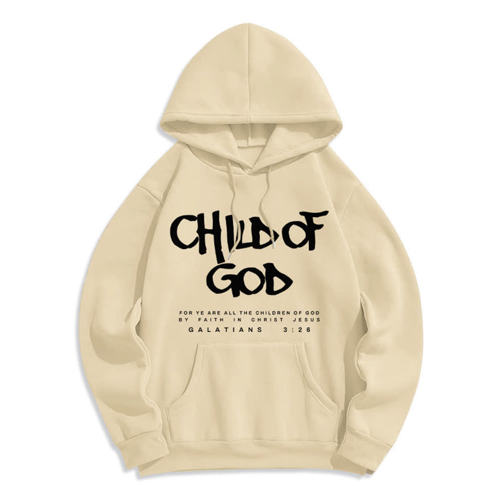 Christianartworkshop Kind Gottes Galater 3,26 Glaube Fleecegefütterter Polyester-Hoodie - Beige - 2XL - image 5