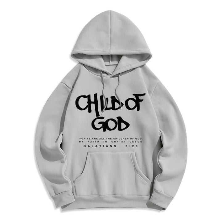 Christianartworkshop Kind Gottes Galater 3,26 Glaube Fleecegefütterter Polyester-Hoodie - Grau - 2XL - image 6