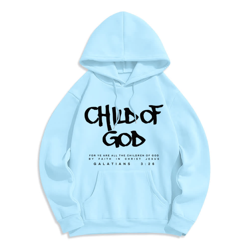 Christianartworkshop Kind Gottes Galater 3,26 Glaube Fleecegefütterter Polyester-Hoodie - Blau - 2XL - image 2