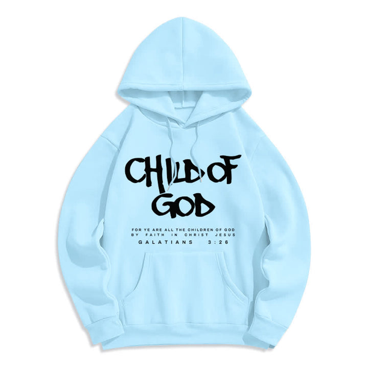 Christianartworkshop Kind Gottes Galater 3,26 Glaube Fleecegefütterter Polyester-Hoodie - Blau - 2XL - image 2