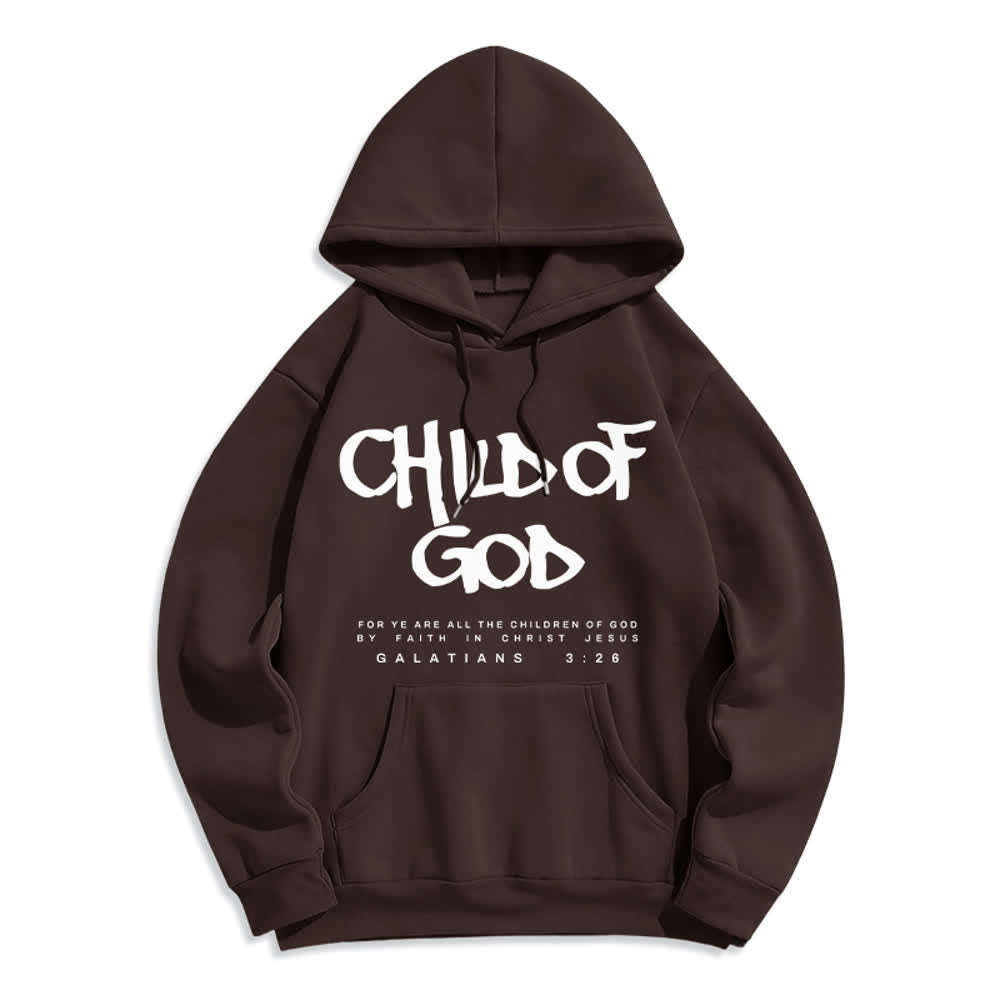 Christianartworkshop Kind Gottes Galater 3,26 Glaube Fleecegefütterter Polyester-Hoodie - Braun - 2XL - image 0