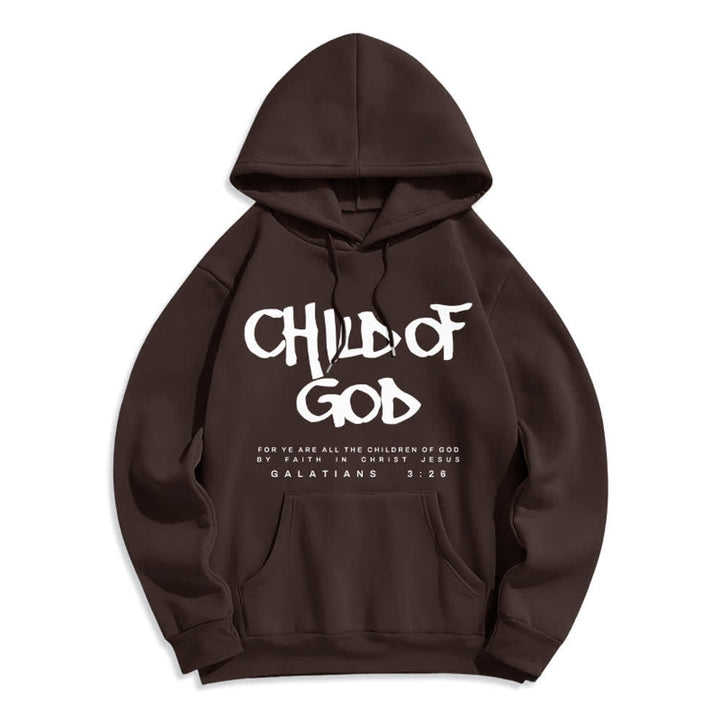 Christianartworkshop Kind Gottes Galater 3,26 Glaube Fleecegefütterter Polyester-Hoodie - Braun - 2XL - image 0